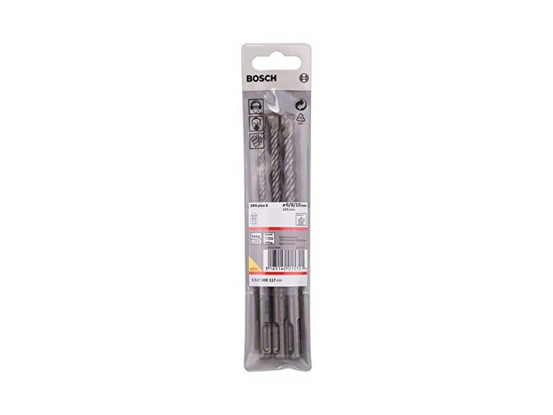 Набор буров SDS-plus -5 (6/8/10мм), BOSCH, 1617000117