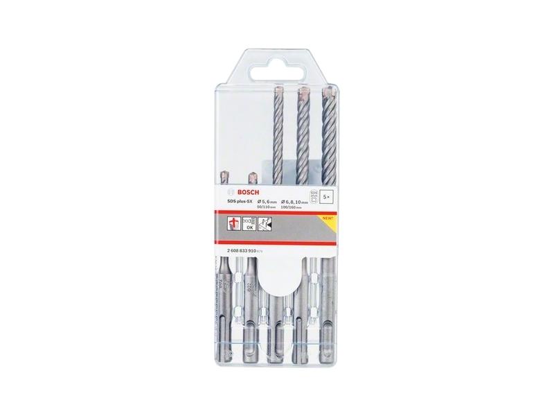 Набор буров SDS-plus -5X (5/6/6/8/10мм), BOSCH, 2608833910
