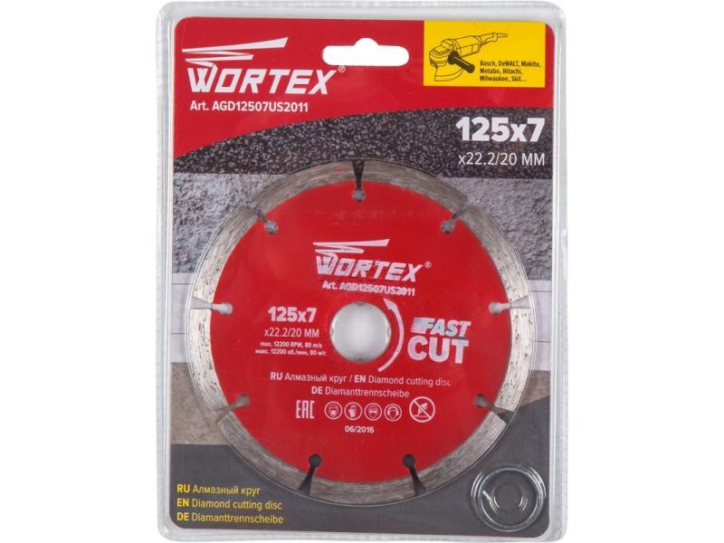 Алмазный круг 125х22 мм универс. сегмент. WORTEX, AGD12507US2011