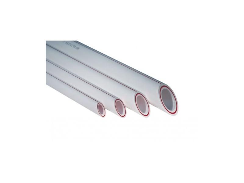 Труба PPR 20х 3,4мм PN25 армир.стек.белая (4/180), Энкор, 45694