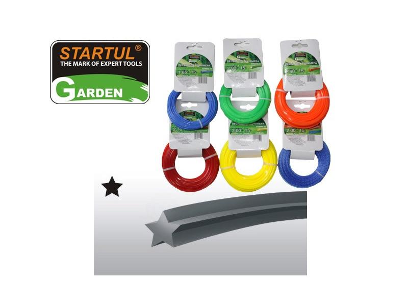 Леска ф 2.4мм х 15м звездочка STARTUL GARDEN, Китай ST6059-24