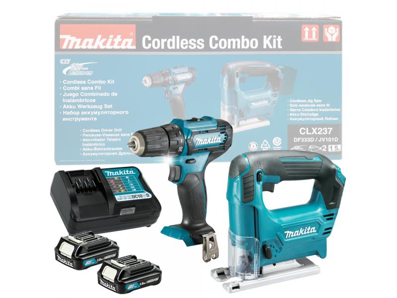 Набор аккумуляторного инструмента MAKITA CLX237 (JV101D, DF333D,BL1016x2, DC10WD)